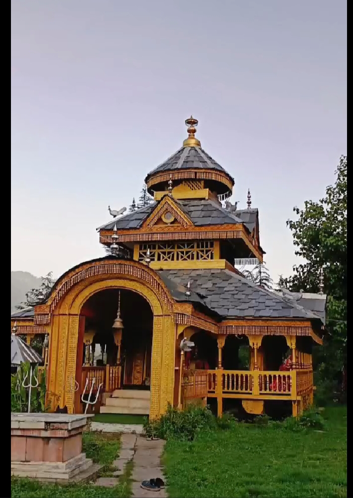 Traditional wooden Himachali temple